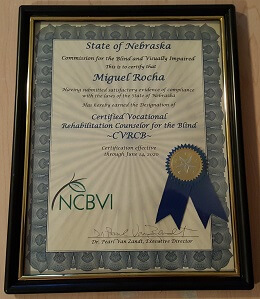 Miguel's CVRCB Certificate.