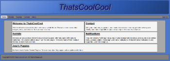 ThatsCoolCool version 2.1 desktop view