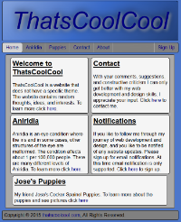 ThatsCoolCool version 2.1 mobile view